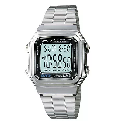 Casio A178WA-1AV Digital Watch Chronograph Alarm Day/Date 10 Year Battery • $24.50