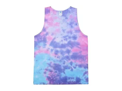 Cotton Candy Tie Dye Tank Top Sleeveless T-Shirts Colortone Adult S -3XL Cotton  • $14.35