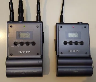 £1.20 • Buy SONY Radio Mic Transmitter UTX-B1 & Receiver URX-P1 - Working Antennae & Cables