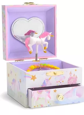 Jewelry Box For Girls With 1 Drawer Party Unicorn Musical Jewelry Boxes Bea@To • $16