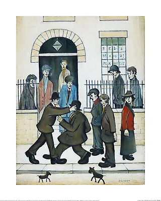L.S. Lowry - A Fight C.1935 - Official Fine Art Print - 2 Sizes Available • $14.87
