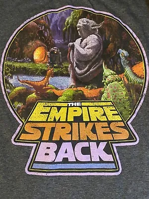 $12 • Buy STAR WARS- THE EMPIRE STRIKES BACK Men’s Small Gray Long Sleeve Graphic T-shirt