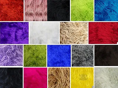 $20.50 • Buy Faux Fur Long Pile MONGOLIAN Fabric / Sold By The Yard