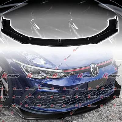 $61.14 • Buy For VW Golf MK8 2020 Front Lip Splitter Body Kits Gloss Black