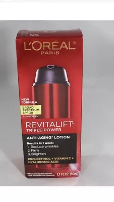 L'Oreal Revitalift Triple Power Anti-Aging Serum 1.0fl.oz FREE SHIPPING • $14.99