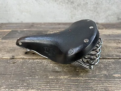 Brooks B66 Spring Seat Old School Vintage Bike Klunker Strandie Saddle Black • $189