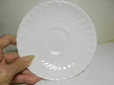 Set Of Four Minton White Fife Bone Swirl China SAUCERS 1960's Vintage • $9.99