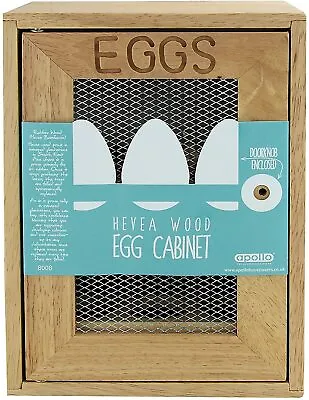 2-Shelves Wooden Cabinet Kitchen Egg Storage Rack Shelving Eggs House Basket New • £16.95