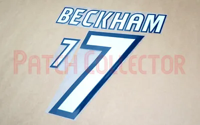 Beckham #7 1998 England Away Nameset - 2 Layer • £19.19