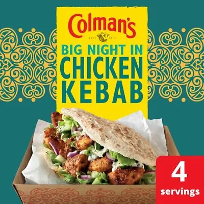 8 X Colman's Chicken Kebab Seasoning Mix 30g BB February 2025 • £12.95