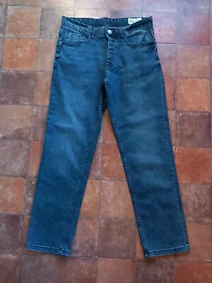 Mens Denim Co Jeans Blue Straight Leg Stretch - W32 L30  • £3