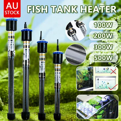 100W-500W Aquarium Submersible Fish Tank Heater Auto Water Thermostat AU • $16.95