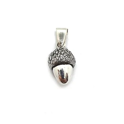 Genuine Sterling Silver Pendant Charm Solid Hallmarked 925 Acorn 3D • $18.93