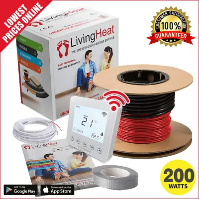 Electric Loose Wire Cable Kits With Wi-Fi Thermostats - 200w/m2- Fast WarmUp • £81.88