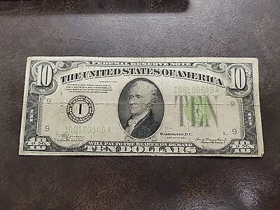 1934 Minneapolis MN $10 Federal Reserve Note Bill Ten Dollar Circulated • $19.95