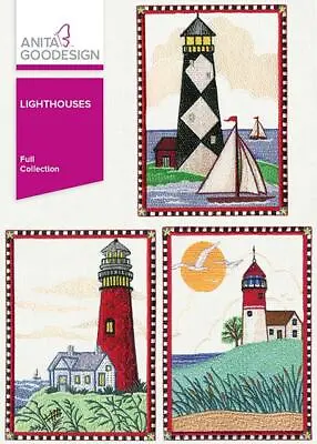 Lighthouses Anita Goodesign Embroidery Machine Design CD 49AGHD • $15.99