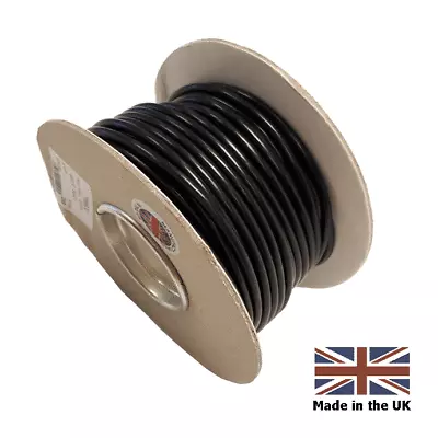 £13.75 • Buy 10 METERS BLACK  6mm - 50 AMP THIN WALL AUTO CABLE WIRE FOR CAMPERVAN MOTORHOME 