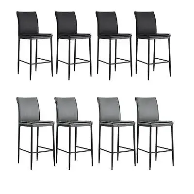 Modern Set Of 2/4 Faux Leather Dining Chairs Barstools Counter Height Chair • $103.99
