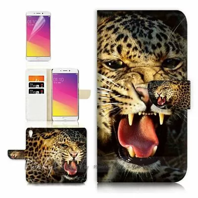 Leopard TPU Phone Wallet Case Cover For New Optus X Start 2 - 21044 • $13.99