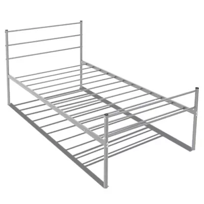 Heavy Duty Twin Size Steel Bed Frame Bedroom Platform With Headboard & Footboard • $83.98