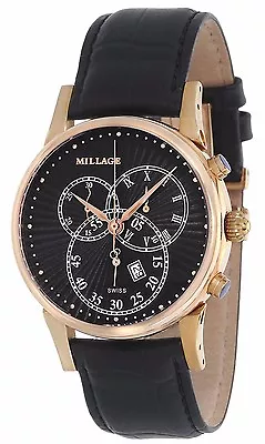 Millage Hampton Collection Ml-15211 Swiss Quartz 6 Jewels Chronograph Date Watch • $1665.94