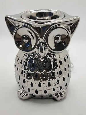 £18.95 • Buy Desire Aroma Electric Lamp Owl Silver Wax Melt & Oil Burner Gift