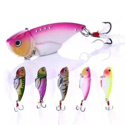 5PCS Fishing Metal Bait Vibration Sinking Lures 11g VIB Blade Hook Tackle • $9.90