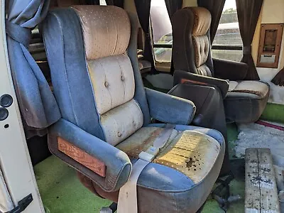 1984 Chevy Van Rear Cloth Drivers Tan Manual Rotating Captain Chair • $350