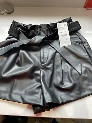 $12.20 • Buy Ladies Zara Faux Leather Shorts Size Small