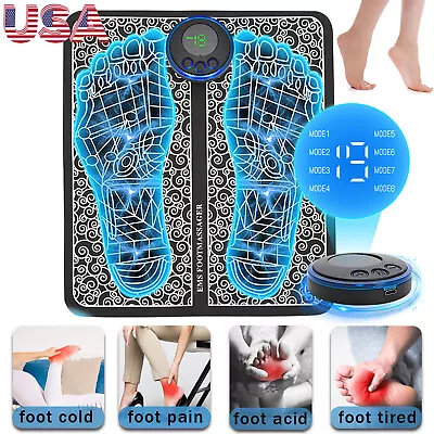 Portable Electric Foot Massager Pad Muscle Stimulator Blood Circulation Mat US • $7.68