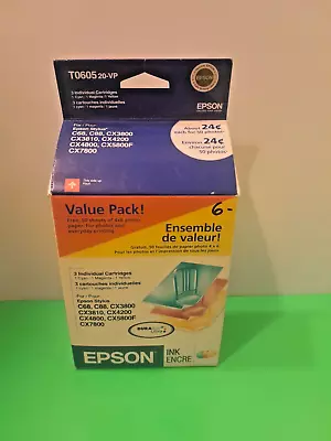 Epson T0605 20-vp Tri-color 3 Individual Cartridges Exp 2007 • $23.50