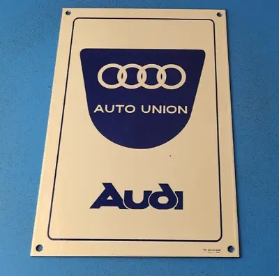 Vintage Audi Porcelain Gas Vw Auto German Service Dealership Motor Store Signs • $139.37