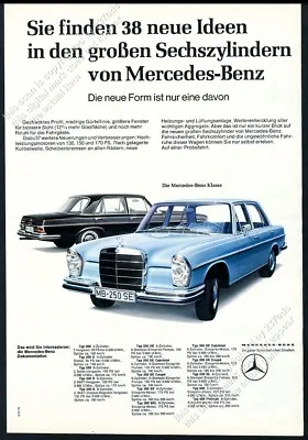 1966 Mercedes Benz 250S 250SE 2 Car Color Photo Unusual German Vtg Print Ad • $16.19