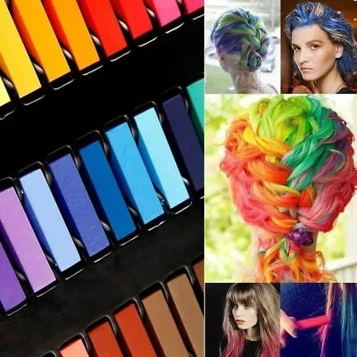 HAIR CHALK TEMPORARY HAIR DYE COLOUR SOFT PASTELS SALON KIT Party Hair • £2.99