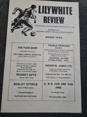 £1.50 • Buy Rhyl FC V Fleetwood Town & Chorley Cheshire League April 1979