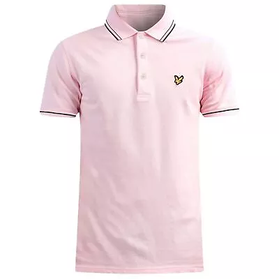 Lyle & Scott Mens Polo Shirt Short Sleeve Tipping Cotton Pique Tee T-Shirt Top • £10.99