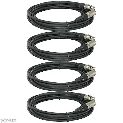 4Pack 25FT Foot XLR 3Pin Male To Female MIC Microphone Shielded Audio Cable Cord • $24.47