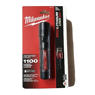 Mikwaukee 2161-21 Twist Focus Rechargeable Flashlight 1100 Lumens New • $59