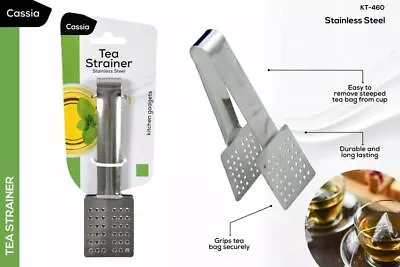 $4.95 • Buy   Stainless Steel Teabag Drying Tongs Decorative Tea Bag Squeezer Kitchen Tool