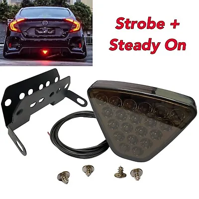 Black Strobe Red 20 LED Lamp Triangle #C Rear Bumper Tail 3rd Brake Light CDB • $38.50