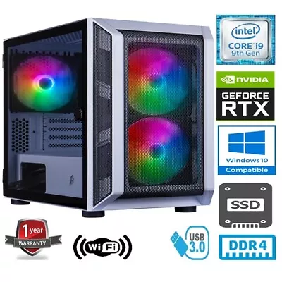 INTEL CORE I9 9900K 5GHZ 8 CORE 32GB RAM 960GB SSD NVIDIA RTX3070 GAMING PC • £1975