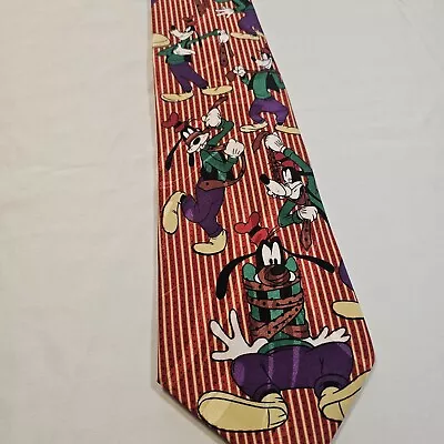 Disney Tie Mickey Unlimited Goofy Multicolor Striped Novelty Cartoon 58  Necktie • $7.99