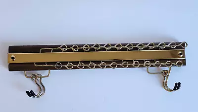 Vintage 24 Hook Wooden Tie Rack With Belt Hooks • $32