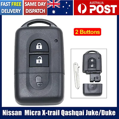 Remote Key Shell Cover For Nissan Car Micra K12 T31 Qashqai Dualis Replacement • $11.99