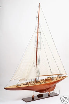 $1041.39 • Buy HUGE 60  XL Endeavour America's Cup Yacht Wooden Model Sailboat Nautical Decor