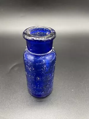 Vintage Bromo-Seltzer Emerson Drug Co. Small Cobalt Blue Medicine Bottle 2.5” • $3.99