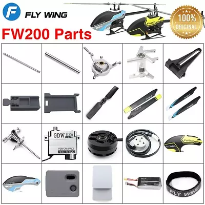 Fly Wing FW200 RC Helicopter Parts Battery Install Plate Tail Blade Canopy Motor • $126.35