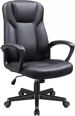 Executive Office Chair Swivel Task Seat With Ergonomic Mid-Back 300 LBS Big And • $135.50
