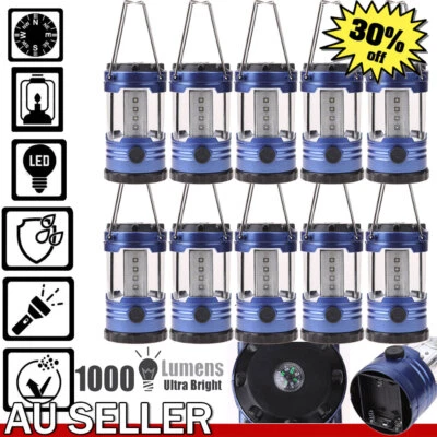 $5.99 • Buy Adjustable LED Light Hiking Bivouac Camping Lantern Tent Bright Lamp W/ Compass✨