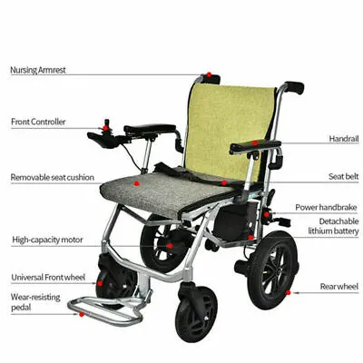 $750.49 • Buy Electric Folding Power Wheelchair Lightweight Wheel Chair Mobility Aid Motorized